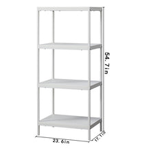 Load image into Gallery viewer, Caffoz 4-Tier Transitional Wood Bookshelf with Open Shelves White