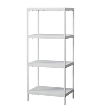 Load image into Gallery viewer, Caffoz 4-Tier Transitional Wood Bookshelf with Open Shelves White