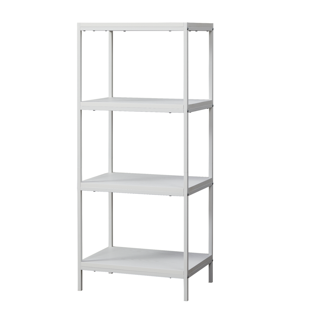 Caffoz 4-Tier Transitional Wood Bookshelf with Open Shelves White