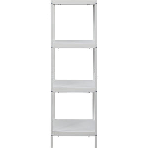 Caffoz 4-Tier Transitional Wood Bookshelf with Open Shelves White