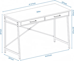 Caffoz Home Office L-Shaped Computer Corner Desk, Smoky Oak