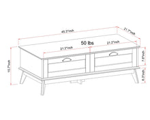 Load image into Gallery viewer, Newport Series Golden Oak Coffee Table with Drawers