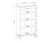 Load image into Gallery viewer, Newport Series Golden Oak 4 Tier Bookcase