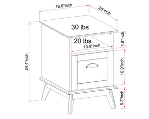 Newport Series Golden Oak File Cabinet