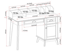 Load image into Gallery viewer, Newport Series Golden Oak Writing Desk with Hutch