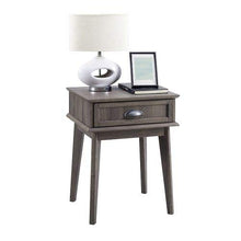 Load image into Gallery viewer, Newport Series Smoke Oak End Table with Drawer