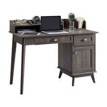 Load image into Gallery viewer, Newport Series Smoke Oak Writing Desk with Hutch