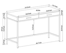 Load image into Gallery viewer, Brooklyn Series Oak Brown Writing Desk with Drawers