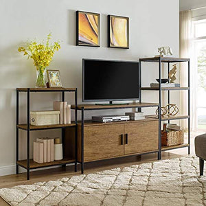 Brooklyn Series Oak Brown 4 Tier Bookshelf