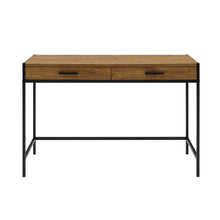 Load image into Gallery viewer, Brooklyn Series Oak Brown Writing Desk with Drawers