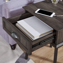 Load image into Gallery viewer, Newport Series Smoke Oak End Table with Drawer