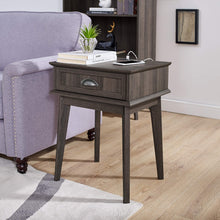 Load image into Gallery viewer, Newport Series Smoke Oak End Table with Drawer