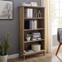 Load image into Gallery viewer, Newport Series Golden Oak 4 Tier Bookcase