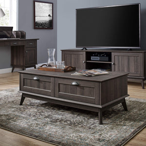 Newport Series Smoke Oak Coffee Table with Drawers