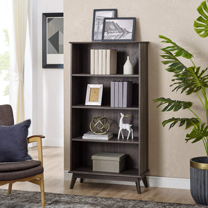 Newport Series Smoke Oak 4 Tier Bookcase