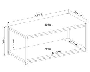 Brooklyn Series Oak Brown Center Coffee Table